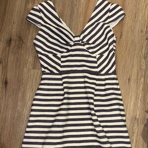 Jessica Simpson Black and White Striped Mini Dress